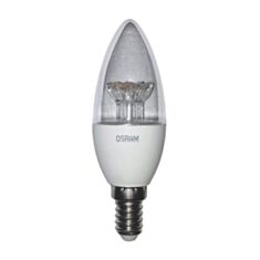 Лампа светодиодная Osram LS CLВ40 5,4W/830 E14 прозрачная - фото