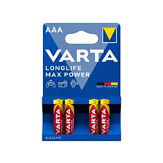 Батарейка Varta LongLife Max Power LR03 AAA 1,5V 4 шт - фото