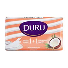 Мыло Duru 1+1 белая глина и масло кокоса 80 г - фото