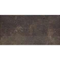 Клінкерна плитка Paradyz Scandiano brown сходинка 30*60 см коричнева - фото