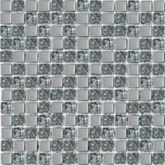 Мозаика Grand Kerama 1079 микс платина колотая 30*30 см серая - фото