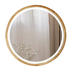 Зеркало Luxury Wood Perfection SLIM с LED подсветкой ясень темный 65 см - фото