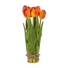 Декоративный букет тюльпанов Elisey 8931-007 29 см оранжевый - фото