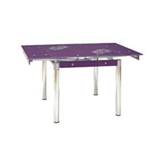 Стол раскладной стеклянный GD-082 фиолетовый - фото