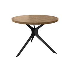 Стол обеденный Металл-Дизайн Хард 90 см дуб античный/черный - фото