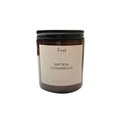 Свеча ароматическая 4'est Saffron Cedarw в стакане с крышкой 250 мл - фото