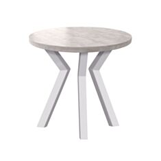 Стол обеденный Металл-Дизайн Свен-3 80 см аляска/белый - фото