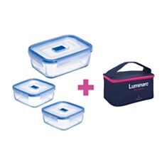 Набір контейнерів із сумкою Luminarc Pure Box Active P8002 3 шт - фото