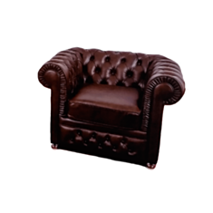 Кресло Chesterfield коричневое - фото