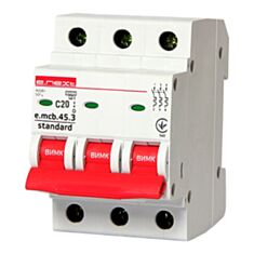 Автоматичний вимикач E.NEXT e.mcb.stand.45.3.C20 s002032 3P C 20 А 4,5 кА - фото
