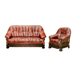 Комплект мягкой мебели Judith коричневый - фото
