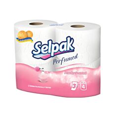 Папір туалетний Selpak SPA Пудра ароматизований 4 шт - фото