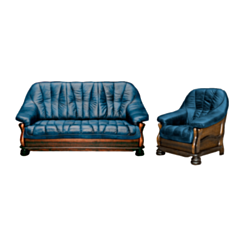 Комплект мягкой мебели Judith синий - фото