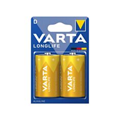 Батарейка Varta LongLife LR20 D Alkaline 1,5V 2 шт - фото