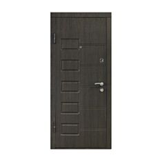 Двери металлические Министерство Дверей ПО-21 венге структурный 86*205 см левые - фото