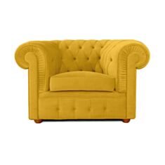 Кресло Честерфилд желтое - фото