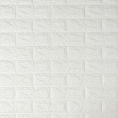 Панель 3D Sticker Wall самоклеюча Os-BG01-7 01 цегла біла 700*700 мм - фото