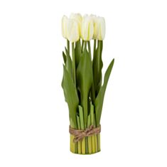 Декоративний букет тюльпанів Elisey 8931-004 29 см білий - фото