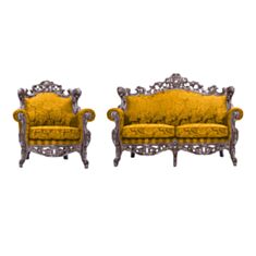Комплект мягкой мебели Луара желтый - фото