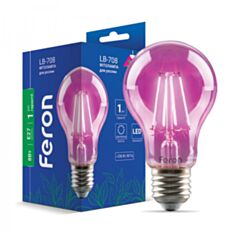 Лампа світлодіодна для рослин Feron LB-708 A60 8W E27 - фото