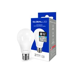 Лампа світлодіодна Global LED 1-GBL-162 А60 8W 4100K 220V E27 AL - фото