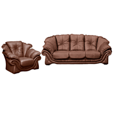 Комплект м'яких меблів Loretta коричневий - фото