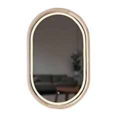 Зеркало Luxury Wood Freedom SLIM LED сенсор ясень белый 60*90 см - фото