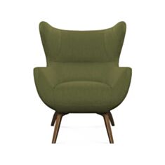 Кресло Челентано с деревянными ножками хаки - фото