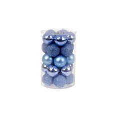 Набор елочных шаров БД 147-922 25 шт 3 см, синий - фото