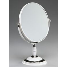Косметическое зеркало Elisey 043Z 30 см белое хром - фото