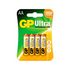 Батарейка GP ULTRA ALKALINE 15AUHM-2UE4 LR6 AA 1,5V 4 шт - фото