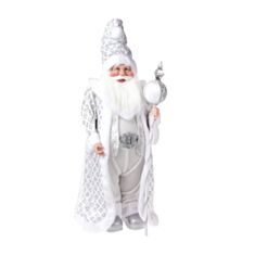 Новорічна іграшка Санта BonaDi NY14-487 71 см срібна - фото