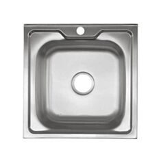 Кухонна мийка Platinum 5050 без сифона 0,5 мм 50*50*16 см - фото