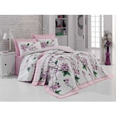 Комплект постельного белья Cotton Box Comfort Set Pamela Pink 2,0 (покрывало + КПП) - фото