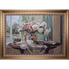 Гобеленовая картина "Ваза с розами" 726Д-6А - фото