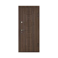 Двері металеві Міністерство Дверей ПО-02 Горіх білоцерківський 96*205 см праві - фото