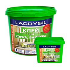 Клей для корка та бамбука Lacrysil прозорий 1 кг - фото