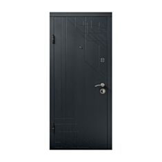 Двері металеві Міністерство Дверей ПО-260 антрацит/білий мат 96*205 см ліві - фото