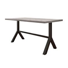 Стол обеденный Металл-Дизайн Лекс 120*75 см аляска/черный - фото