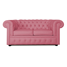 Диван Честерфілд двомісний розкладний рожевий - фото