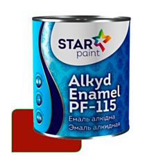 Эмаль алкидная STAR Paint ПФ-115 87 красно-коричневая 0,9 кг - фото