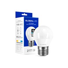 Лампа світлодіодна Global LED 1-GBL-142 G45 F 5W 4100K 220V E27 AP - фото