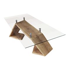 Стол обеденный деревянный Skandinave Zorg 255*100 см прозрачный - фото