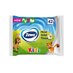Влажная туалетная бумага Zewa Kids 42 шт - фото