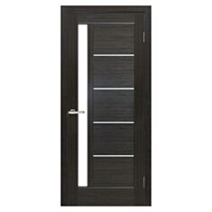 Міжкімнатні двері ПВХ Оміс Mistral 600 мм скло сатин Premium dark - фото