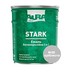 Грунт-эмаль Aura Stark 3 в 1 №20 серебристая 0,7 кг - фото
