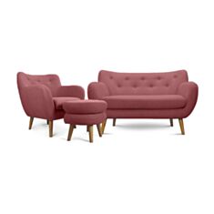 Комплект м'яких меблів Челсі рожевий - фото