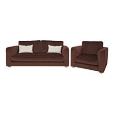 Комплект мягкой мебели Либерти коричневый - фото