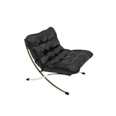 Крісло м'яке Leonardo Rombo чорне - фото