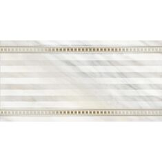 Плитка Фріз Колор Karrara Е50301Ф декор 30*60 см біла - фото